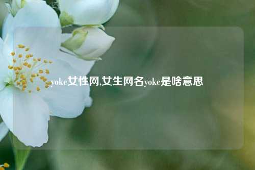 yoke女性网,女生网名yoke是啥意思