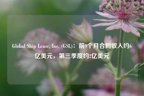 Global Ship Lease, Inc. (GSL)：前9个月合同收入约6亿美元，第三季度约2亿美元