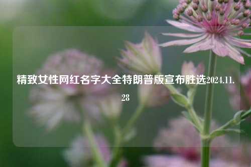 精致女性网红名字大全特朗普版宣布胜选2024.11.28