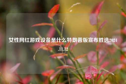 女性网红游戏设备是什么特朗普版宣布胜选2024.11.12