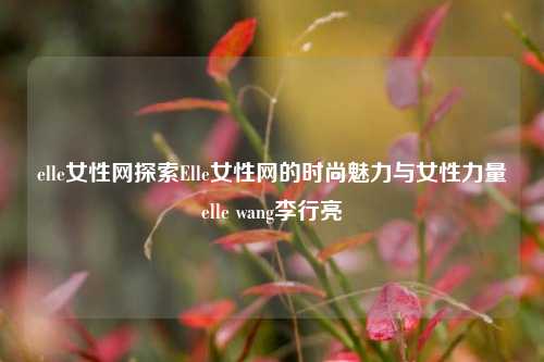 elle女性网探索Elle女性网的时尚魅力与女性力量elle wang李行亮