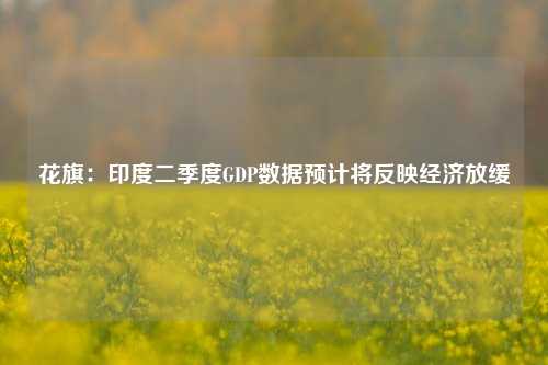 花旗：印度二季度GDP数据预计将反映经济放缓