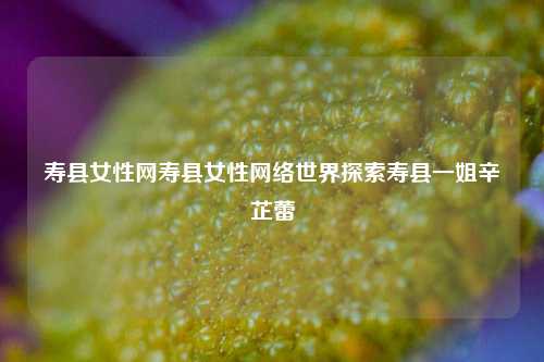 寿县女性网寿县女性网络世界探索寿县一姐辛芷蕾