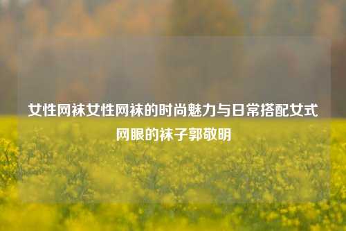 女性网袜女性网袜的时尚魅力与日常搭配女式网眼的袜子郭敬明