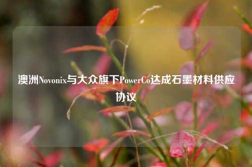 澳洲Novonix与大众旗下PowerCo达成石墨材料供应协议