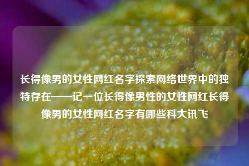 长得像男的女性网红名字探索网络世界中的独特存在——记一位长得像男性的女性网红长得像男的女性网红名字有哪些科大讯飞