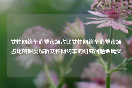 女性网约车消费市场占比女性网约车消费市场占比的深度解析女性网约车的研究问题金鹰奖