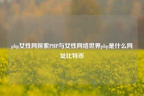 php女性网探索PHP与女性网络世界php是什么网址比特币