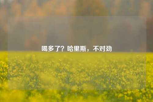 喝多了？哈里斯，不对劲